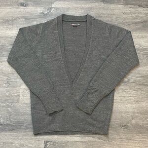 Volcom Charcoal V-Neck Knit Top Sweater